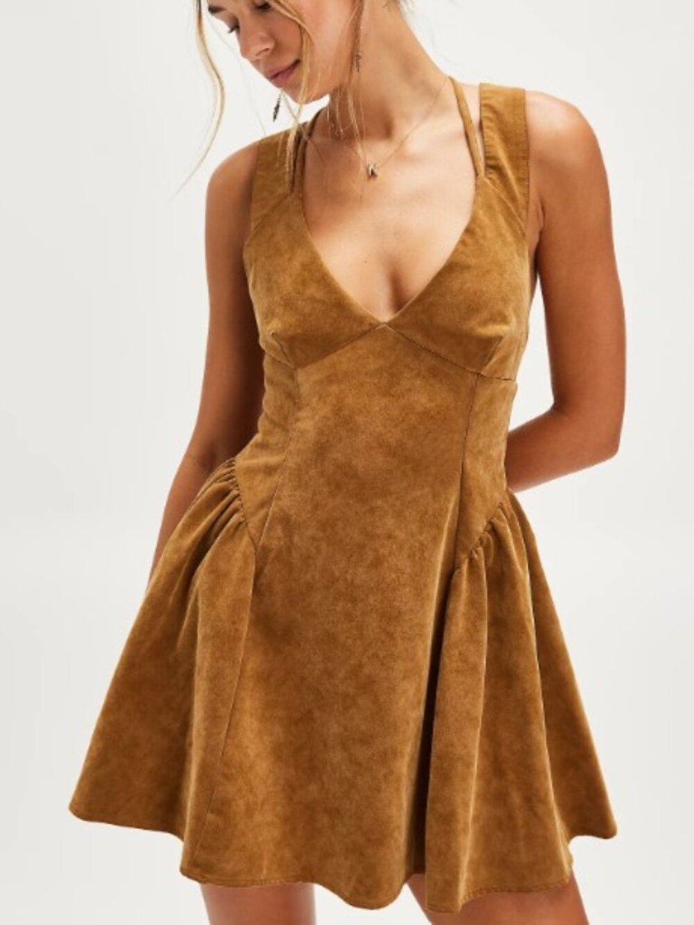 NWT Free People Vera Suede Mini Dress